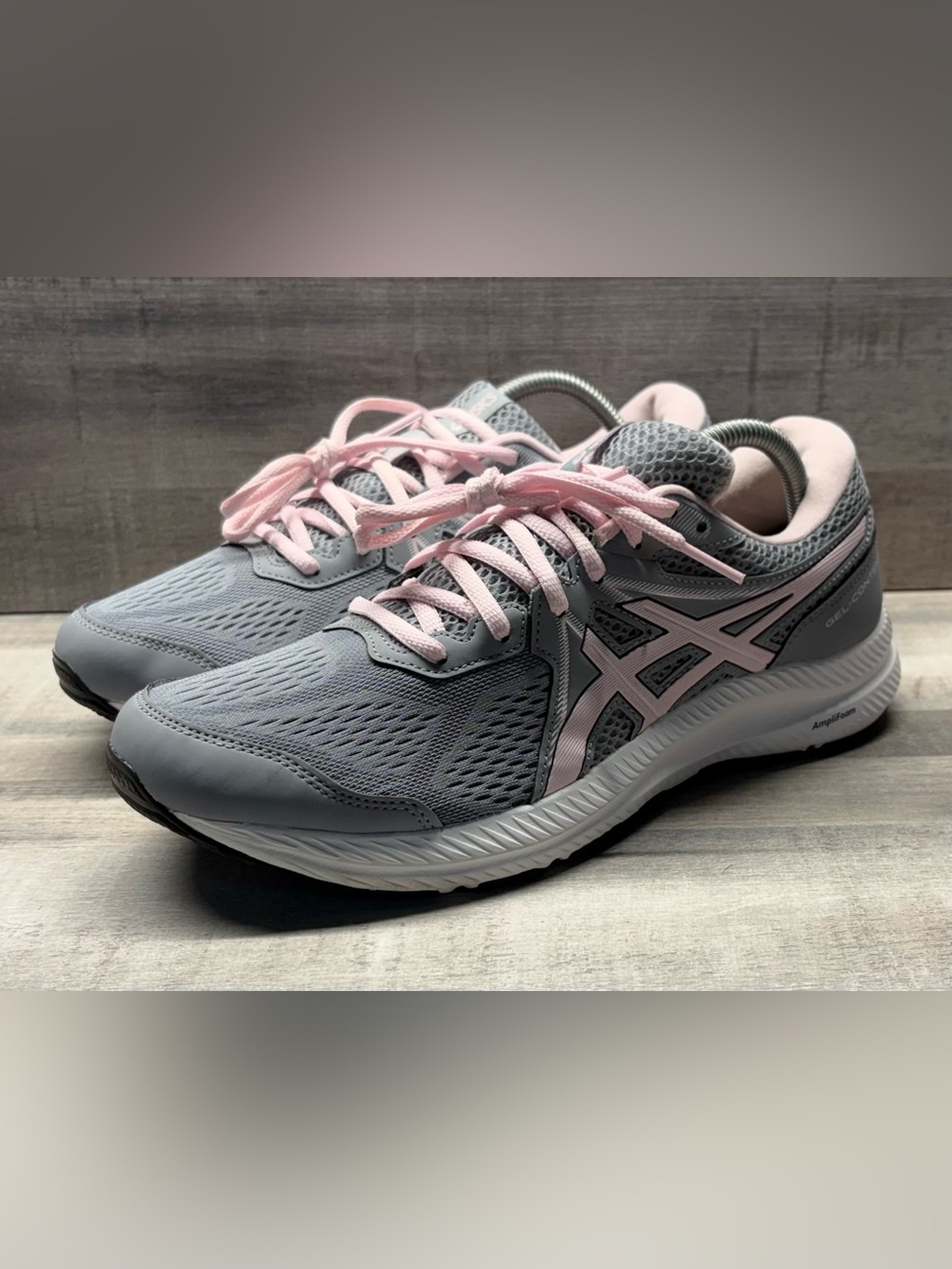 ASICS Gel-Contend 7 Women’s Size 11 Gray Pink Running Shoes 1012A911